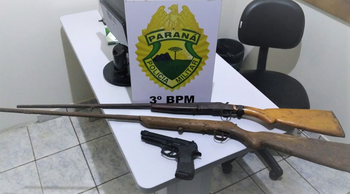 Em quatro dias Batalhão da PM apreende nove armas de fogo no Sudoeste