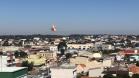 Polícia Militar apreende balão que caiu no bairro Boqueirão, em Curitiba, na manhã deste domingo