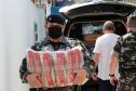 Mais de duas toneladas de alimentos são doados pelas equipes do BPChoque e do BOPE para instituições de caridade da Capital e RMC