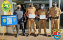 PM de Ivaiporã (PR) faz solenidade em homenagem a policiais que impediram suicídio de uma mulher