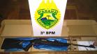 Em São Jorge D’Oeste, PM apreende duas armas de fogo durante cumprimento de Mandado de Busca e Apreensão
