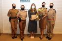 Primeira-dama do Estado do Paraná recebe Alto-Comando da Polícia Militar em Curitiba (PR)
