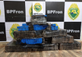 BPFRON apreende mais de 200 quilos de maconha, arma de fogo e carro roubado no Oeste do estado