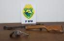 PM apreende armas e munições durante ocorrência em Palmas (PR) 