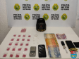 No Noroeste do estado, PM encaminha três pessoas e apreende 7,8 quilos de maconha e duas pistolas