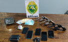 BPFRON recupera dois carros e apreende três armas de fogo em Guaíra, no Oeste do estado