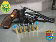 No Norte do estado, PM prende duas pessoas e apreende três armas de fogo e munições