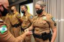 Oficiais e praças recebem a Medalha de Mérito do Comando-Geral durante solenidade em Curitiba