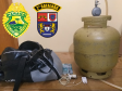 No Norte Pioneiro, PM encaminha duas pessoas, recupera objetos furtados e apreende drogas