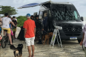 Ciclo de exposições da PM atrai dezenas de crianças e adultos nas praias do Litoral