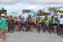 Mais de 200 ciclistas de todo Paraná participam junto com a PM de desafio de 27 quilômetros, no litoral