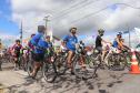 Mais de 200 ciclistas de todo Paraná participam junto com a PM de desafio de 27 quilômetros, no litoral