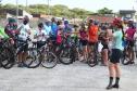 Mais de 200 ciclistas de todo Paraná participam junto com a PM de desafio de 27 quilômetros, no litoral