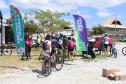 Mais de 200 ciclistas de todo Paraná participam junto com a PM de desafio de 27 quilômetros, no litoral