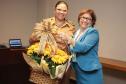 Curitiba, 25 de abril de 2018. Homenagem à Coronel Audilene na ACPCoronel Audilene Rosa de Paula Dias RochaMaria Cristina Coutinho Coordenadora do Conselho da Mulher Empresária
