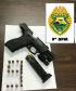 PM apreende quase 20 quilos de maconha e uma pistola com mira a laser, no Litoral do estado; três pessoas são presas