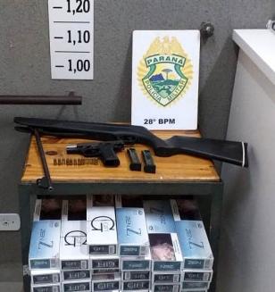 Arma de fogo é apreendida pela PM durante cumprimento de mandado de prisão na Lapa (PR)