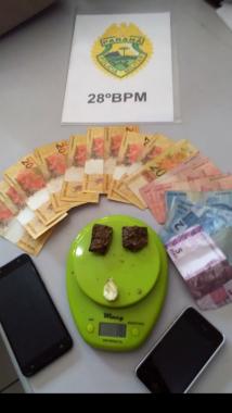 Dupla envolvida com o tráfico de drogas é presa em Palmeira após denúncia à PM 