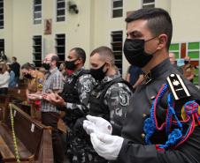 Comunidade católica do Fanny, em Curitiba, recebe Polícia Militar para celebrar os 167 anos de história da Corporação
