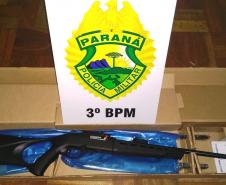 Em São Jorge D’Oeste, PM apreende duas armas de fogo durante cumprimento de Mandado de Busca e Apreensão