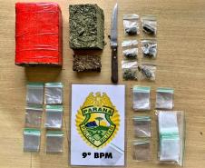 No Litoral do estado, PM prende três homens e apreende diversas porções de drogas