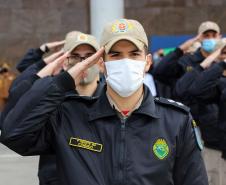 Pira do Fogo Simbólico da Pátria é acendida durante cerimônia de abertura da Semana da Pátria em Curitiba