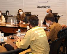Primeira-dama do Estado do Paraná recebe Alto-Comando da Polícia Militar em Curitiba (PR)