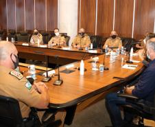 Primeira-dama do Estado do Paraná recebe Alto-Comando da Polícia Militar em Curitiba (PR)