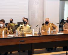 Primeira-dama do Estado do Paraná recebe Alto-Comando da Polícia Militar em Curitiba (PR)