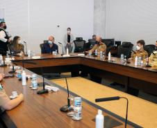 Primeira-dama do Estado do Paraná recebe Alto-Comando da Polícia Militar em Curitiba (PR)