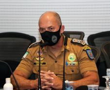 Primeira-dama do Estado do Paraná recebe Alto-Comando da Polícia Militar em Curitiba (PR)