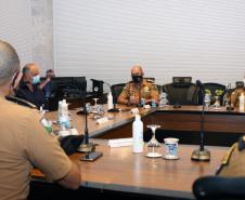 Primeira-dama do Estado do Paraná recebe Alto-Comando da Polícia Militar em Curitiba (PR)