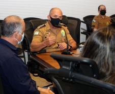 Primeira-dama do Estado do Paraná recebe Alto-Comando da Polícia Militar em Curitiba (PR)