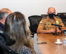 Primeira-dama do Estado do Paraná recebe Alto-Comando da Polícia Militar em Curitiba (PR)