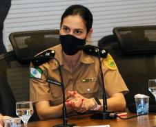 Primeira-dama do Estado do Paraná recebe Alto-Comando da Polícia Militar em Curitiba (PR)