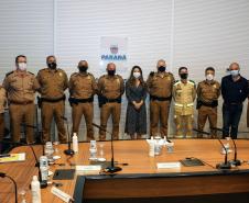 Primeira-dama do Estado do Paraná recebe Alto-Comando da Polícia Militar em Curitiba (PR)