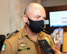 Primeira-dama do Estado do Paraná recebe Alto-Comando da Polícia Militar em Curitiba (PR)