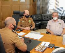 Comandante-Geral da PM recebe major Veterano que foi homenageado no Campeonato Paranaense de Adestramento