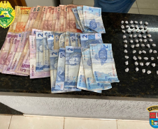 Em menos de oito horas, PM encaminha seis pessoas, apreende drogas, dinheiro, celulares e veículo clonado no Norte do Paraná