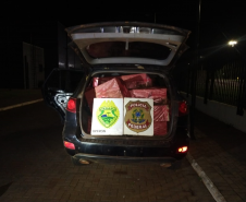 Durante Operação Hórus, PM e PF apreendem cerca de R$ 400 mil em cigarros contrabandeados, em Guaíra (PR)