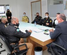 Secretário de Desenvolvimento Urbano e Obras Públicas recebe Alto-Comando da PMPR para reunião de trabalho