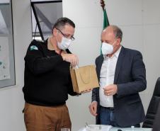Secretário de Desenvolvimento Urbano e Obras Públicas recebe Alto-Comando da PMPR para reunião de trabalho