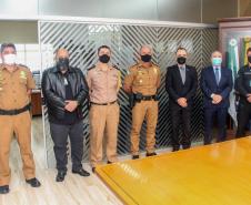 Comandante-Geral da PM recebe comitiva da Justiça Eleitoral em Curitiba