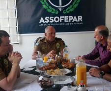 Alto-Comando da PMPR faz visita de cortesia à Presidente da ASSOFEPAR