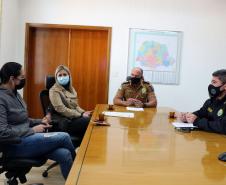Comandante-Geral da PM recebe prefeita de Clevelândia em Curitiba