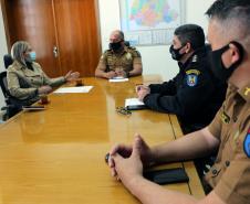 Comandante-Geral da PM recebe prefeita de Clevelândia em Curitiba