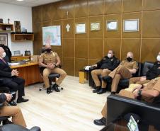 Alto Comando da Polícia Militar recebe visita de cortesia do Presidente da ALEP