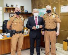 Alto Comando da Polícia Militar recebe visita de cortesia do Presidente da ALEP