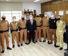 Alto Comando da Polícia Militar recebe visita de cortesia do Presidente da ALEP