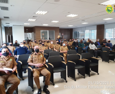 Batalhão da PM do Litoral do estado comemora o Dia do Veterano durante solenidade